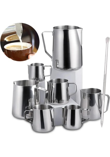 150 ml Paslanmaz Çelik Köpük Bardak Süt Sırlı Pot Espresso Barista Latte Cappuccino Krem Sırlı Pot Çiçek Çizim Iğnesi (Yurt Dışından) fiyatları