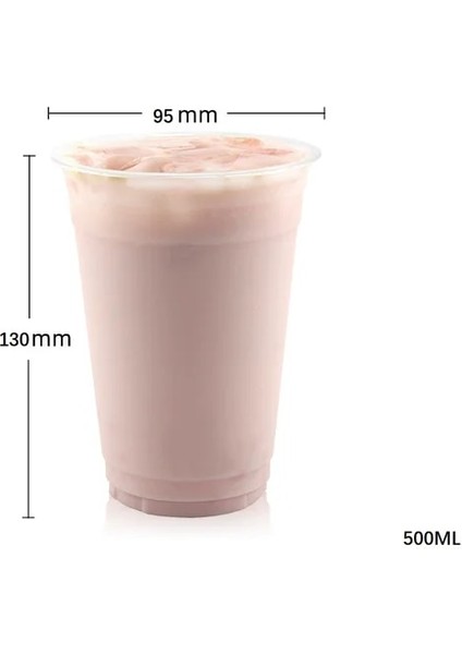 500ML 100 Adet 100 Adet/paket Tek Kullanımlık Plastik Süt Çay Fincanları Içecek Meyve Suyu Bardakları Paket Servisi Olan Restoran Içme Paketi Özelleştirilmiş (Yurt Dışından)