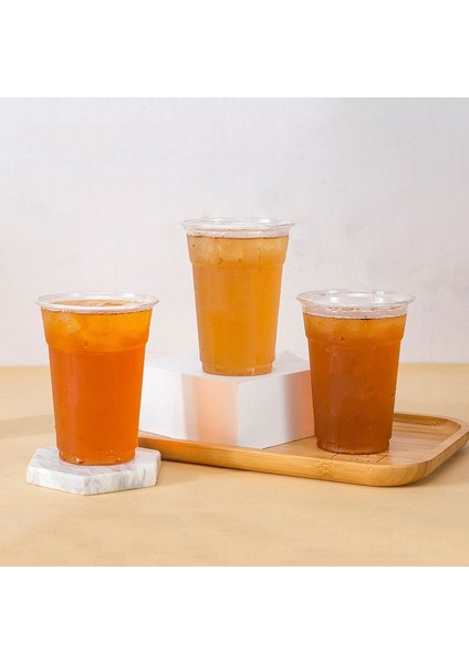 500ML 100 Adet 100 Adet/paket Tek Kullanımlık Plastik Süt Çay Fincanları Içecek Meyve Suyu Bardakları Paket Servisi Olan Restoran Içme Paketi Özelleştirilmiş (Yurt Dışından)