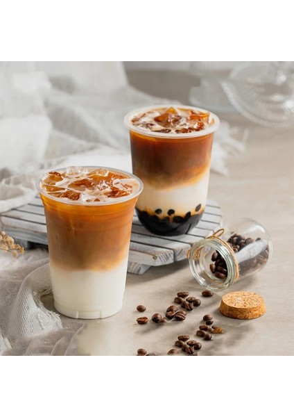 500ML 100 Adet 100 Adet/paket Tek Kullanımlık Plastik Süt Çay Fincanları Içecek Meyve Suyu Bardakları Paket Servisi Olan Restoran Içme Paketi Özelleştirilmiş (Yurt Dışından)
