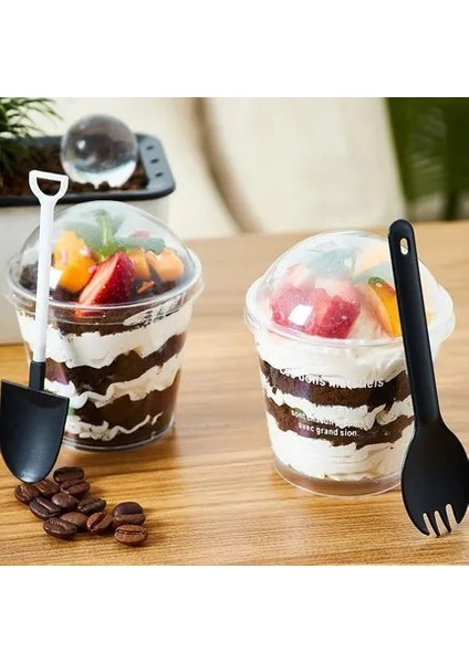 Bir 50 Adet/paket 200 ml Köpük Fincan Tatlı Puding Tek Kullanımlık Plastik Kek Fincan Tatlı Paketi Pişirme Malzemeleri (Yurt Dışından)