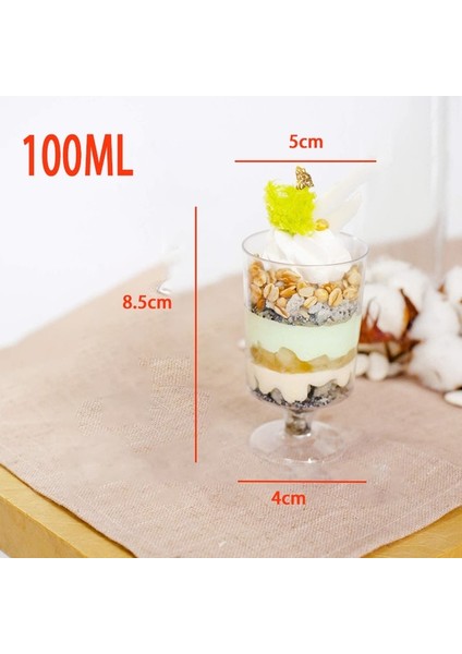 E 30 Adet 30 Adet Tek Kullanımlık Tatlı Bardak Plastik Meze Kaseler Shot Bardakları Catering Parti Tiramisu Doğum Günü Düğün Dondurma Fincan (Yurt Dışından)