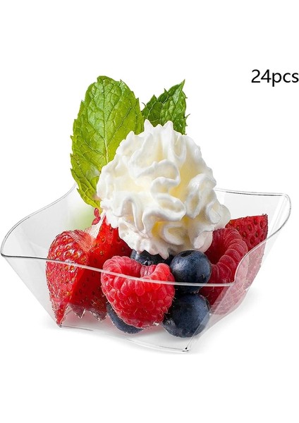 10 Adet Mini Tek Kullanımlık Bardak Mus Fincan Puding Fincan Jöle Fincan Kek Tatlı Cam Tatlı Dükkanı Gıda Mutfak Konteyner Bardak (Yurt Dışından)