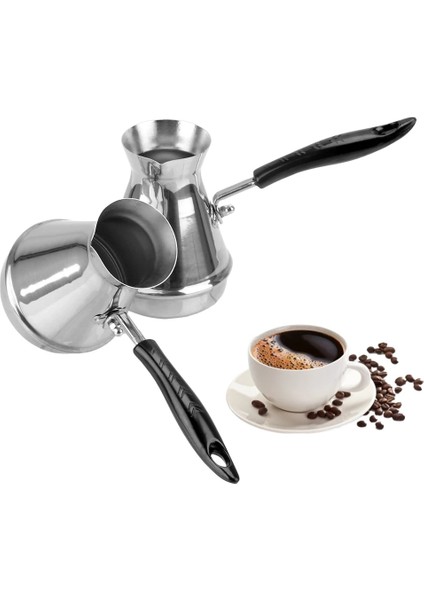 500ML Mutfak Gereçleri Avrupa Uzun Saplı Moka Pot Tereyağı Eritme Potası Kahve Eşyaları Türk Cezvesi Paslanmaz Çelik (Yurt Dışından)