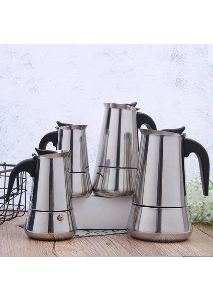 B-300 ml Sıcak Satış 450 ML/600 ml Espresso Makinesi Moka Pot 304 Paslanmaz Çelik Latte Percolator Ofis Aile Partisi Sekizgen Kahve Sürahisi (Yurt Dışından) fiyatları