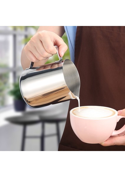 350 ml Paslanmaz Çelik Süt Köpürtme Sürahi Espresso Buharda Kahve Barista Latte Frother Fincan Cappuccino Süt Sürahisi Krem Köpük Sürahi (Yurt Dışından) fiyatları