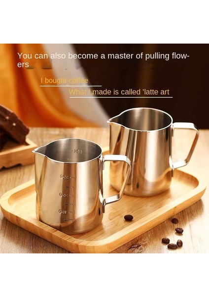 350 ml Paslanmaz Çelik Süt Köpürtme Sürahi Espresso Buharda Kahve Barista Latte Frother Fincan Cappuccino Süt Sürahisi Krem Köpük Sürahi (Yurt Dışından) modelleri
