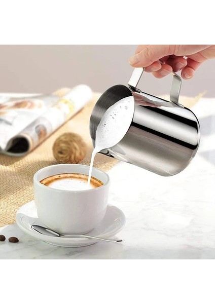 350 ml Paslanmaz Çelik Süt Köpürtme Sürahi Espresso Buharda Kahve Barista Latte Frother Fincan Cappuccino Süt Sürahisi Krem Köpük Sürahi (Yurt Dışından) fırsatları