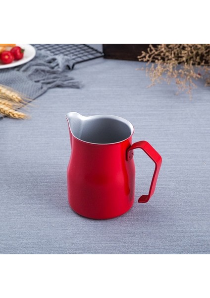 Kırmızı 500ML Paslanmaz Çelik Süt Köpürtme Sürahisi - Kahve Su Isıtıcısı Üzerine Dökün Espresso Dumanı Tüten Süt Köpürtme Bardağı, Latte Sanatı Için Mükemmel (Yurt Dışından)