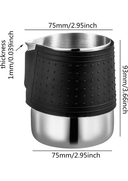 Silikon Kavrama Pedleri 350 ml Paslanmaz Çelik Silikon Süt Köpürtme Sürahi Espresso Kahve Barista Craft Latte Cappuccino Süt Krema Köpürtücü Bardak Sürahi Yapımcısı (Yurt Dışından) modelleri