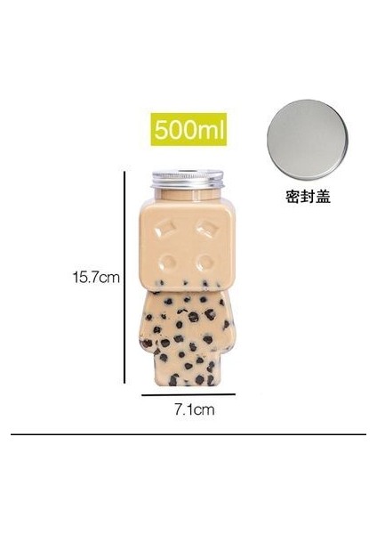 Kapak Hiçbir Delik 10 Adet 20/10 Adet Karikatür Yaratıcı Içecek Şişesi Süt Çay Bardağı Plastik Meyve Suyu Şişesi Kabarcık Suyu Çay Şişesi Noel Dekor Parti Dekoru (Yurt Dışından)