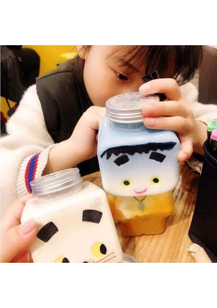 Kapak Hiçbir Delik 10 Adet 20/10 Adet Karikatür Yaratıcı Içecek Şişesi Süt Çay Bardağı Plastik Meyve Suyu Şişesi Kabarcık Suyu Çay Şişesi Noel Dekor Parti Dekoru (Yurt Dışından) fırsatları