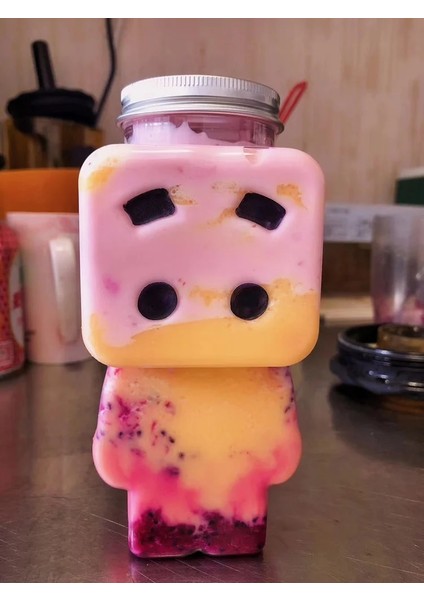 Kapak Hiçbir Delik 10 Adet 20/10 Adet Karikatür Yaratıcı Içecek Şişesi Süt Çay Bardağı Plastik Meyve Suyu Şişesi Kabarcık Suyu Çay Şişesi Noel Dekor Parti Dekoru (Yurt Dışından) indirimleri