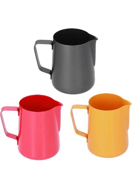Turuncu 400 ml 600 ml Paslanmaz Çelik Süt Kahve Kavanoz Köpürtme Sürahi Süt Kahve Köpürtme Sürahisi Mutfak Kahve Malzemeleri Için Sivri Borulu (Yurt Dışından)
