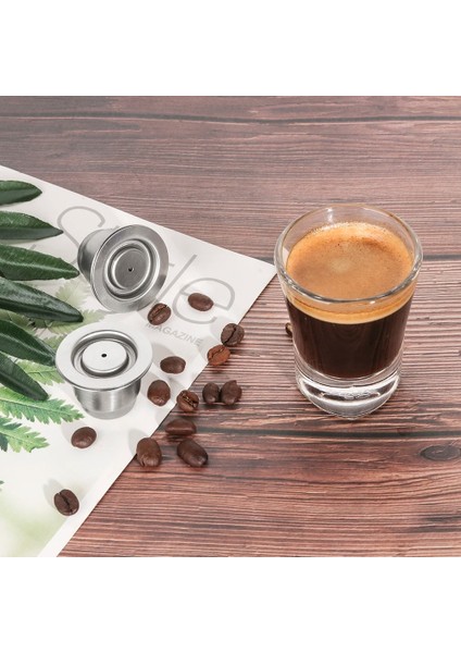2 Adet Icafilas Paslanmaz Çelik Doldurulabilir Yeniden Kullanılabilir Nespresso Kahve Kapsülü Cafeteira Filtre Essenza Mini ve Citi (Yurt Dışından) modelleri