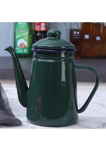 1.2l Yeni Avrupa ve Amerikan Tarzı Kahve Yağı Emaye Süt Çaydanlık Serin Su Isıtıcısı Butik (Yurt Dışından)