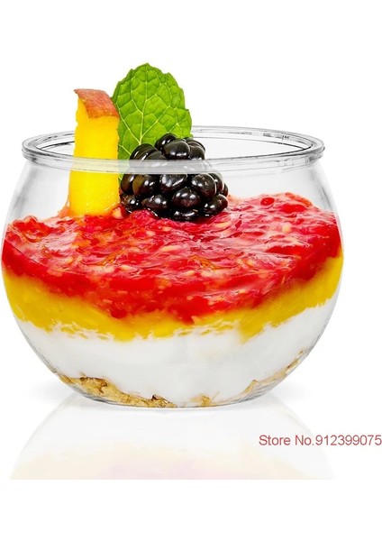 50 Adet Kek Bardak Sıcak Mini Yuvarlak Top Tatlı Plastik Bardak Restoran Otel Tek Kullanımlık Sofra Çevre Dostu Piknik Drinkware Mousse Kutusu Jöle Kavanoz (Yurt Dışından)