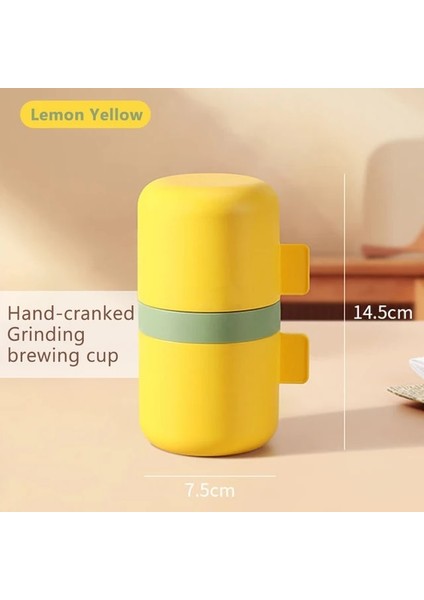 Sarı 3'ü 1 Arada Manuel Kahve Öğütücü Dış Mekan Taşınabilir El Öğütücü Filtreli Ayarlanabilir Profesyonel Kahve Çekirdeği Öğütme 2 Bardak 2023 (Yurt Dışından)