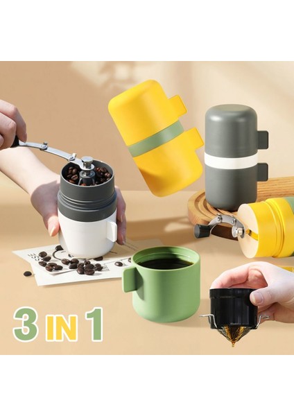 Sarı 3'ü 1 Arada Manuel Kahve Öğütücü Dış Mekan Taşınabilir El Öğütücü Filtreli Ayarlanabilir Profesyonel Kahve Çekirdeği Öğütme 2 Bardak 2023 (Yurt Dışından) fiyatları