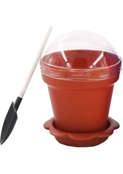 Siyah 50 Adet 10/20/50 Adet Saksı Kek Tek Kullanımlık Kapaklı Bardaklar Kürek Kepçe Alt Plastik Yoğurt Kabı Tatlı Konteyner Dondurma Mus (Yurt Dışından)
