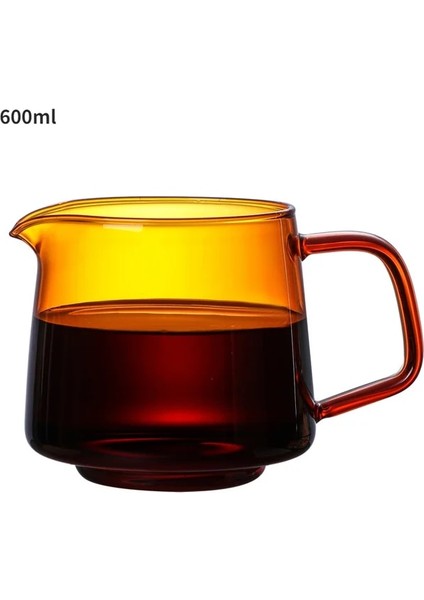 600ML Sarı Sürahi Damla Cezve 300ML 500ML V60 Cam Aralığı Sunucu Su Isıtıcısı Brewer Barista Percolator Üzerine Dökün Temizle #6 (Yurt Dışından)