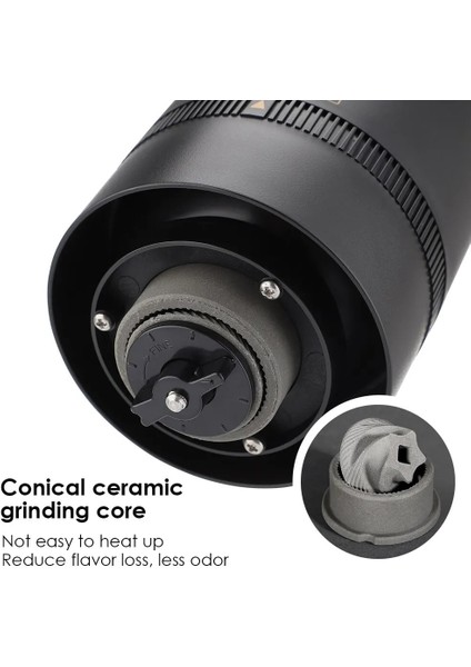 1 Adet Kahve Değirmeni Tıpı C USB Şarj Profesyonel Seramik Taşlama Çekirdek Kahve Çekirdekleri Değirmeni Öğütücü Yeni Yükseltme Taşınabilir Elektrikli (Yurt Dışından) fırsatları