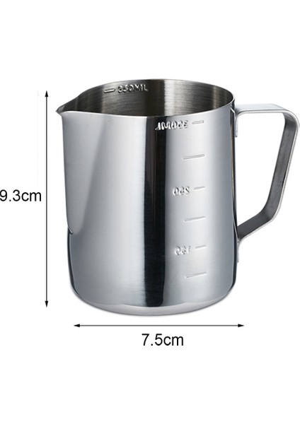 350ML 350ML Paslanmaz Çelik Kahve Süt Köpürtme Sürahi Frother Sürahi Ölçüm Fincan Espresso Cappuccino Latte Sanat Buharda Pişirme Sürahi (Yurt Dışından) fiyatları