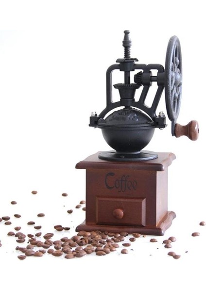 Manuel Kahve Değirmeni Ahşap Kahve Çekirdeği Değirmeni Taşlama Dönme Dolap Retro El Yapımı Krank Kahve Makinesi Ev Mutfak Aletleri Için (Yurt Dışından) fiyatları