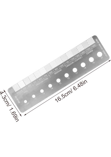 Gösterildiği Gibi 16.5x4.3cm Pro Tools Cetvel Pratik Kahve Öğütme Boyutu Taşlama Ölçüsü Ölçme Terazisi Kaynağı Paslanmaz Çelik Fasulye Öğütücü Aksesuarı (Yurt Dışından) modelleri