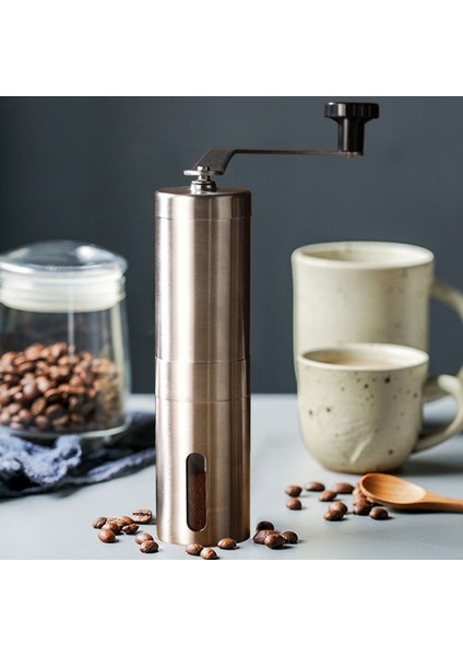 Kahve Kaşığı Fransız Kabartma Makinesi Için Manuel Kahve Değirmeni, Elde Tutulan Mini, K Fincan, Fırçalanmış Paslanmaz Çelik Taşınabilir Konik Öğütücü (Yurt Dışından) fiyatları