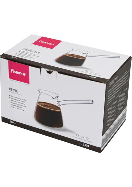 650 ml Isıya Dayanıklı Cam Türk Cezve 500/650 ml Türk Manuel Kahve Makinesi Şeffaf Espresso Kahve Su Isıtıcısı Makinesi Çay (Yurt Dışından)