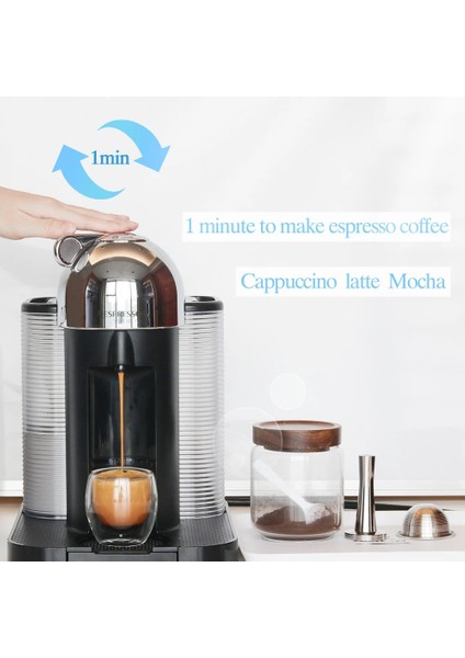 Samll Icafilasicafilas Vip Bağlantı Stianless Çelik Yeniden Kullanılabilir Büyük Fıncan Nespresso Vertuo Kahve Kapsül Filtresi Espresso Vertuoline (Yurt Dışından) fırsatları
