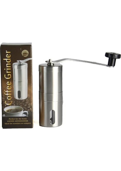 4.8 13.3 Küçük Paslanmaz Manuel Kahve Değirmeni Kahve Aksesuarı Taşınabilir El Değirmeni Kahve Çekirdeği Çapak Öğütücü Değirmeni Çift Rulman Konumlandırma (Yurt Dışından)