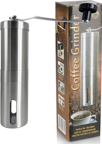 4.8 13.3 Küçük Paslanmaz Manuel Kahve Değirmeni Kahve Aksesuarı Taşınabilir El Değirmeni Kahve Çekirdeği Çapak Öğütücü Değirmeni Çift Rulman Konumlandırma (Yurt Dışından) fiyatları