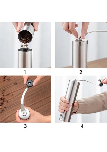HIGH18.8CM Manuel Kahve Değirmeni Mini Paslanmaz Çelik El El Yapımı Kahve Çekirdeği Öğütücüler Değirmen Köpürtücü Mutfak Aracı Kahve Aksesuarları (Yurt Dışından) indirimleri