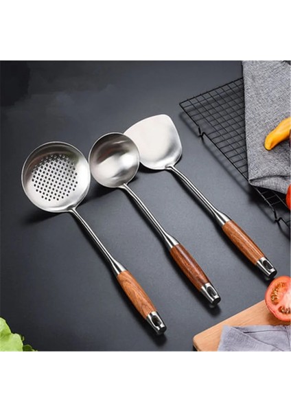 Stil 8 304 Paslanmaz Çelik Gülağacı Ahşap Saplı Mutfak Eşyaları Spatula Kürek Kevgir Ahçı Kaşığı Mutfak Eşyaları Mutfak Eşyası Turner Seti (Yurt Dışından) indirimleri