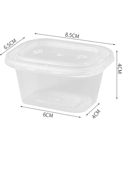 Kare 2 50 Adet/takım Şeffaf Plastik Tek Kullanımlık Porsiyon Bardak Ekli Kapaklı Sufle Çeşni Bardak Dondurma Fincan Ev Partisi Aksesuarları (Yurt Dışından)