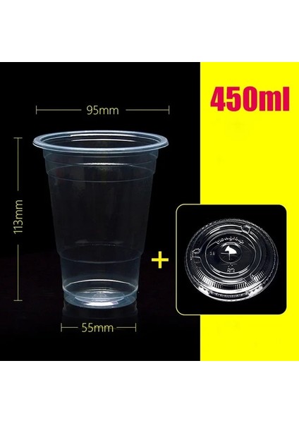 A 50 Adet 100/50 Takım 450 ml Tek Kullanımlık Şeffaf Bardaklar Için Delik Kubbe Kapaklı Çay Meyve Çayı Suyu Plastik Milkshake Yaz Parti Içecekleri Bardaklar (Yurt Dışından) fiyatları