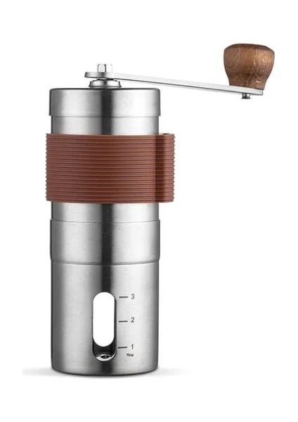 Gümüş Taşınabilir El Krank Kahve Makinesi Kahve Çekirdeği Değirmeni Manuel Paslanmaz Çelik Çapak Öğütücü Konik Kahve Makinesi Mutfak Aracı (Yurt Dışından)