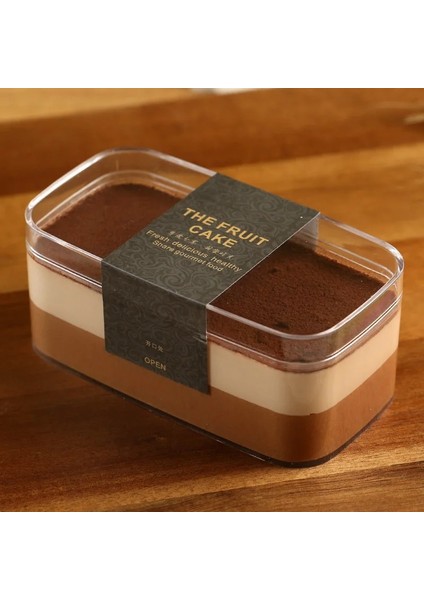 15 Adet 15 Adet Plastik Bardaklar Tatlı Bardağı Tek Kullanımlık Puding Jöle Yoğurt Musları Tatlı Pişirme Pasta Kutusu Trapez Gıda Kabı (Yurt Dışından)