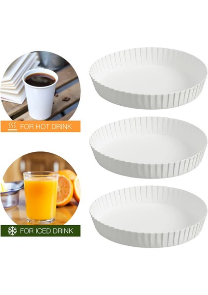6.5x6.5x1.7cm 50 Adet Tek Kullanımlık Kağıt Bardak Kapağı Espresso Bardakları Kahve Kapakları Istiflenebilir Seyahat Kapakları (Yurt Dışından)