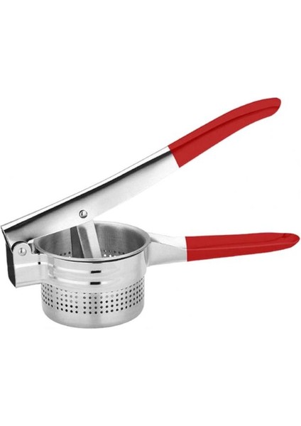 Kırmızı Kalınlaşmış Pratik El Sebze Meyve Sıkacağı 2 Renk Ev Için Patates Ezici Ağır Hizmet (Yurt Dışından)