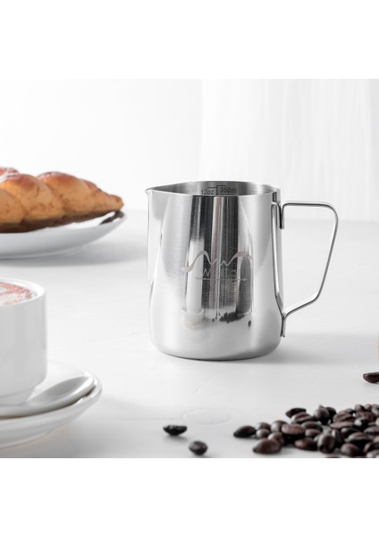 150 ml ve 600 ml Süt Sürahi Frothering Fincan Paslanmaz Çelik Gümüş Kahve Garland Iğne Havlu Temizleme Aracı Seti Barista Craft Latte Cappuccino (Yurt Dışından)