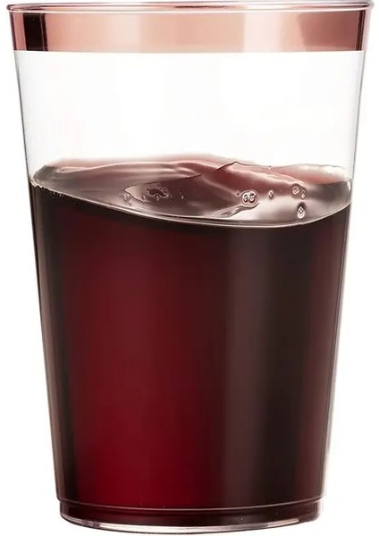Gül Altın 50 Adet 75/50 Paket 12OZ Altın Plastik Bardaklar - Zarif Düğünler, Güzel Kutlamalar Için Premium Altın Çerçeveli Plastik Tek Kullanımlık Bardaklar Bardaklar (Yurt Dışından)