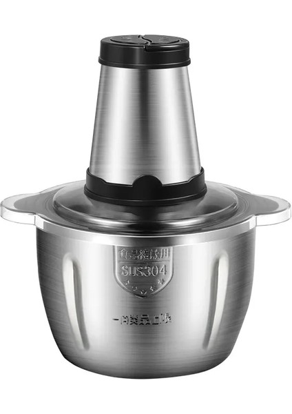 Kıyma Makinesi 2l Abd Elektrikli Kıyma Makinesi 304 Paslanmaz Çelik Mini Doğrayıcı 2l/3l Gıda Sebze Et Blender Kıyıcı Mutfak Robotu Dilimleme Makinesi (Yurt Dışından)