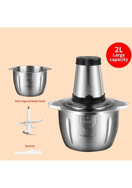 Kıyma Makinesi 2l Abd Elektrikli Kıyma Makinesi 304 Paslanmaz Çelik Mini Doğrayıcı 2l/3l Gıda Sebze Et Blender Kıyıcı Mutfak Robotu Dilimleme Makinesi (Yurt Dışından) fiyatları