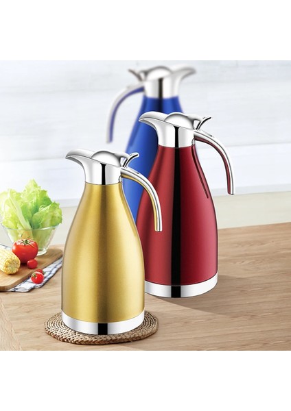 Kırmızı 2l Paslanmaz Çelik Termos Sürahi Cezve Vakum Yalıtımlı Su Şişesi (Yurt Dışından) modelleri