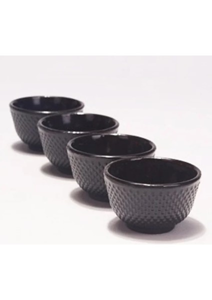 4 Parça Hakiki Japon Dökme Demir Çay Fincanı Seti Çay Bardağı Bardak Drinkware 35 ml Çin El Yapımı Kung Fu Kahve Servis Araçları Üst Sınıf (Yurt Dışından)