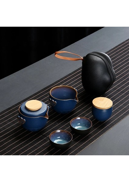 09 Özelleştirmek Çin Kung Fu Çay Seti Seramik Taşınabilir Çaydanlık Seti Seyahat Gaiwan Çay Bardak Çay Töreni Çay Fincanı Ince El Pot (Yurt Dışından) fiyatları