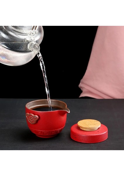 09 Özelleştirmek Çin Kung Fu Çay Seti Seramik Taşınabilir Çaydanlık Seti Seyahat Gaiwan Çay Bardak Çay Töreni Çay Fincanı Ince El Pot (Yurt Dışından) indirimleri